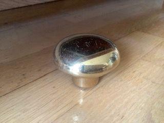messing deurknop voordeurknop deurbeslag rond, Ophalen, Goud, Metaal