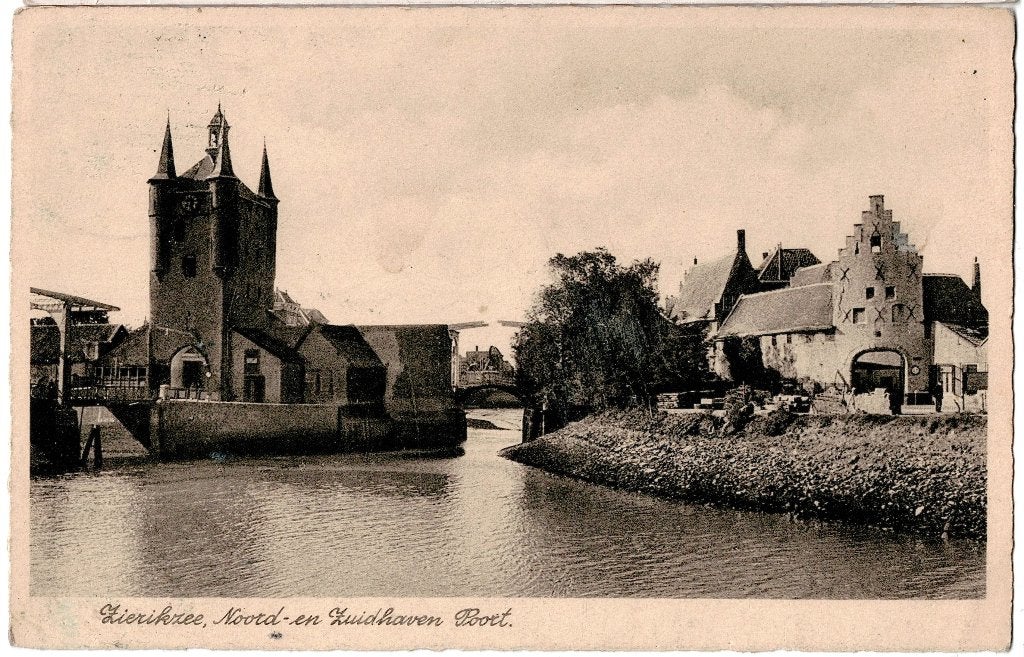 Zierikzee (z) Noord- en zuidhaven, poort, gelopen 1940, Verzamelen, Verzenden, 1920 tot 1940, Gelopen, Zeeland