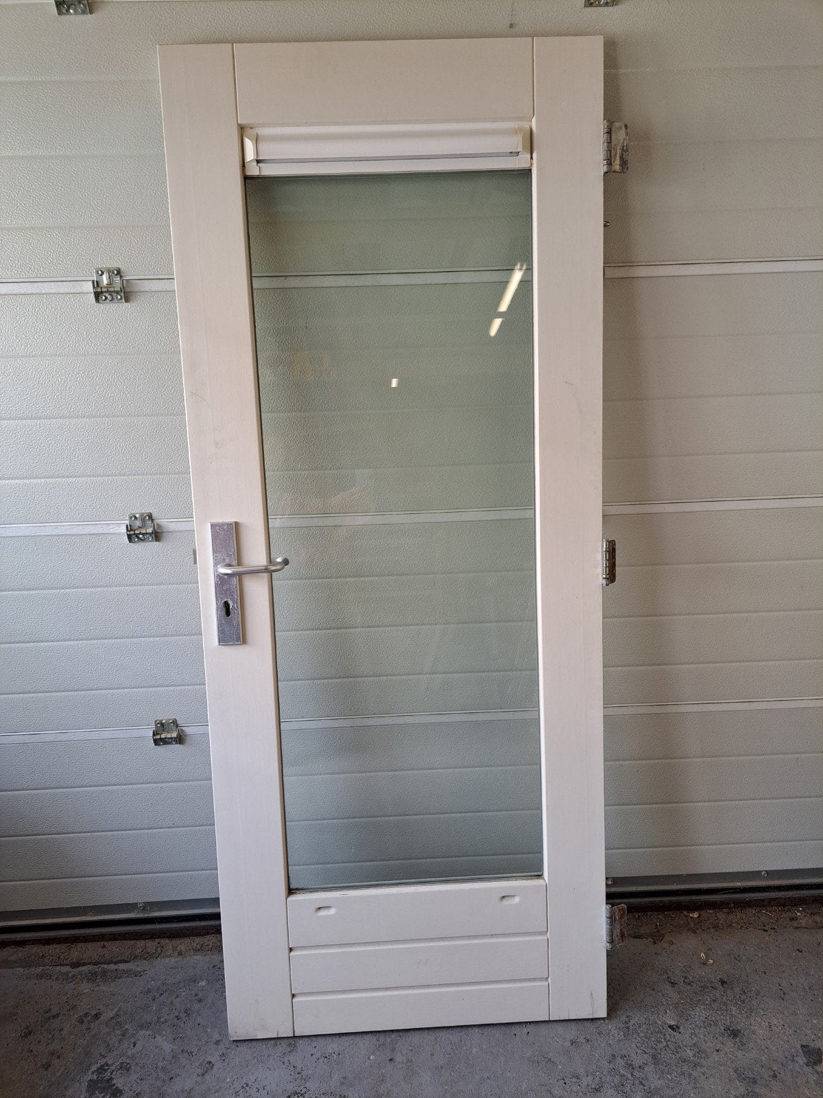 Gebruikte buitendeur met glas en ventilatierooster, Doe-het-zelf en Verbouw, Deuren en Horren, Ophalen, Gebruikt, 80 tot 100 cm