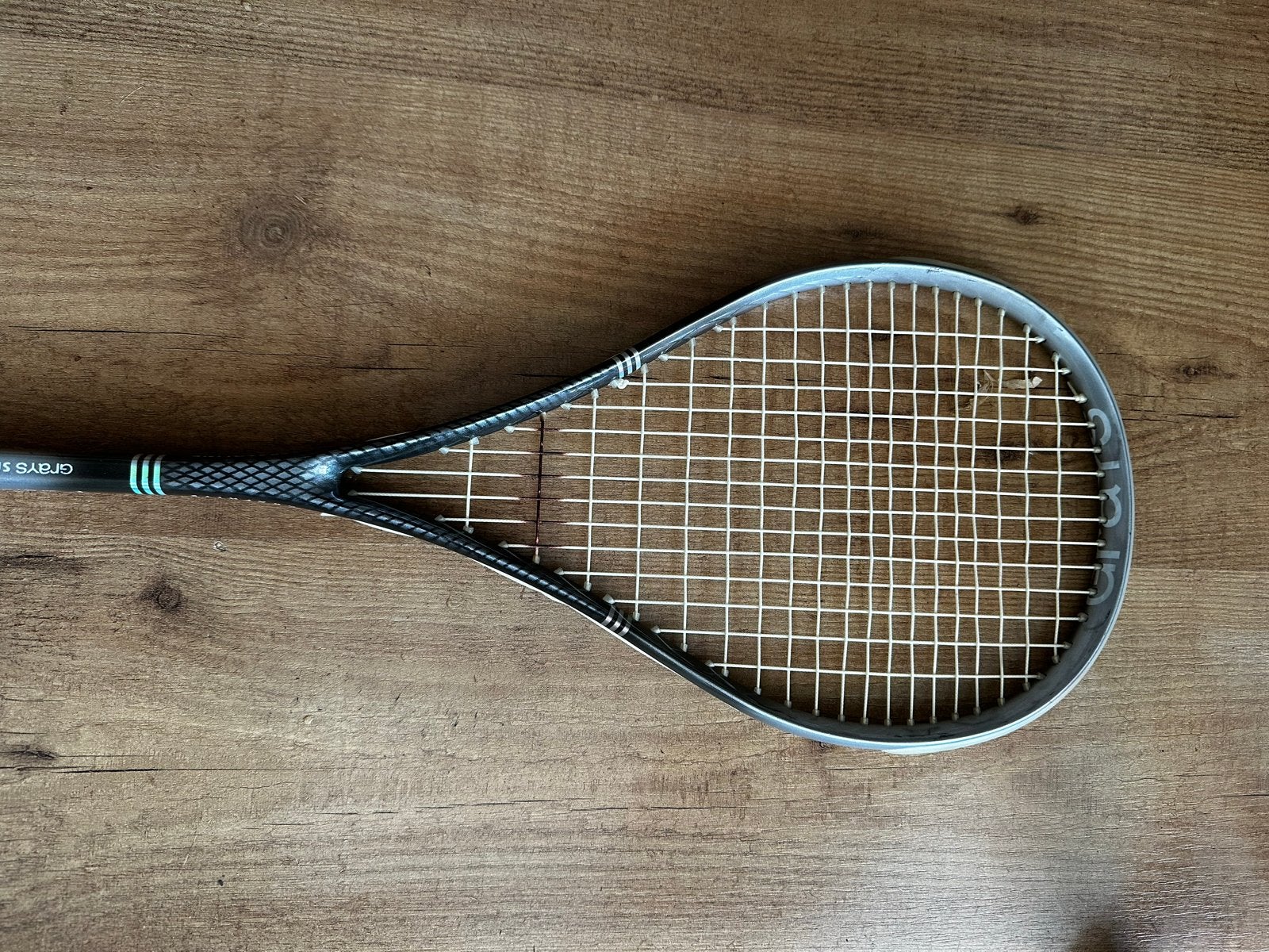Squash Racket met hoes, Sport en Fitness, Squash, Ophalen, Gebruikt, Racket, Met hoes