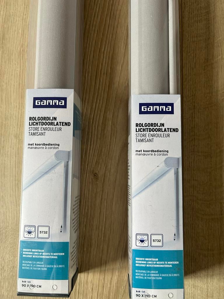 Nieuw Rolgordijn Lichtdoorlatend - Gamma 90x190 cm, Nieuw, Grijs, 150 tot 200 cm, 50 tot 100 cm