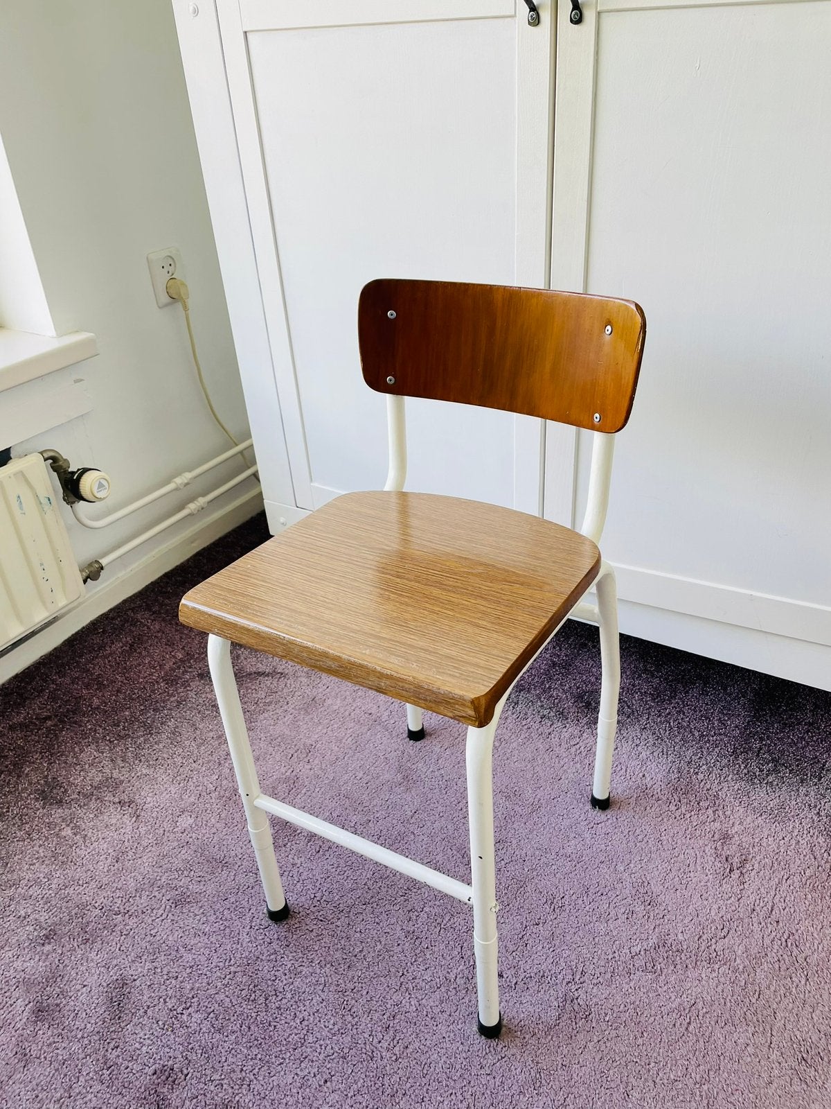 Hoge kinderstoel ijzer/hout, Ophalen, Zo goed als nieuw