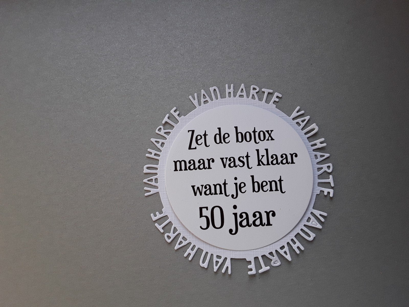 Stansje met tekst en plaatje, Hobby en Vrije tijd, Kaarten | Zelf maken, Ophalen of Verzenden, Nieuw, Overige thema's, Overige typen