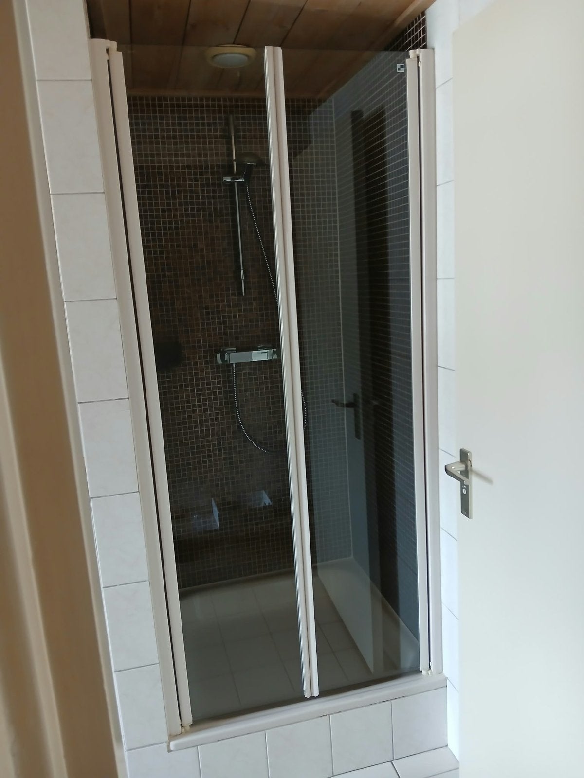 Glazen douchedeuren, Ophalen, Zo goed als nieuw, Glas, Douche