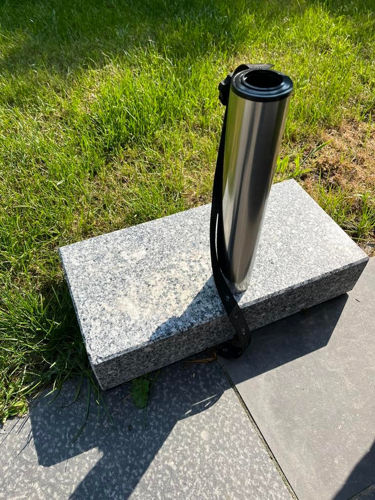 Parasolvoet graniet 25 kg, Ophalen, Nieuw, 2 tot 3 meter, Parasolvoet