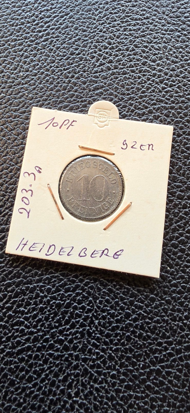 Duits notgeld 10 pfennig Heidelberg 203.3a ijzer, Ophalen of Verzenden, Duitsland