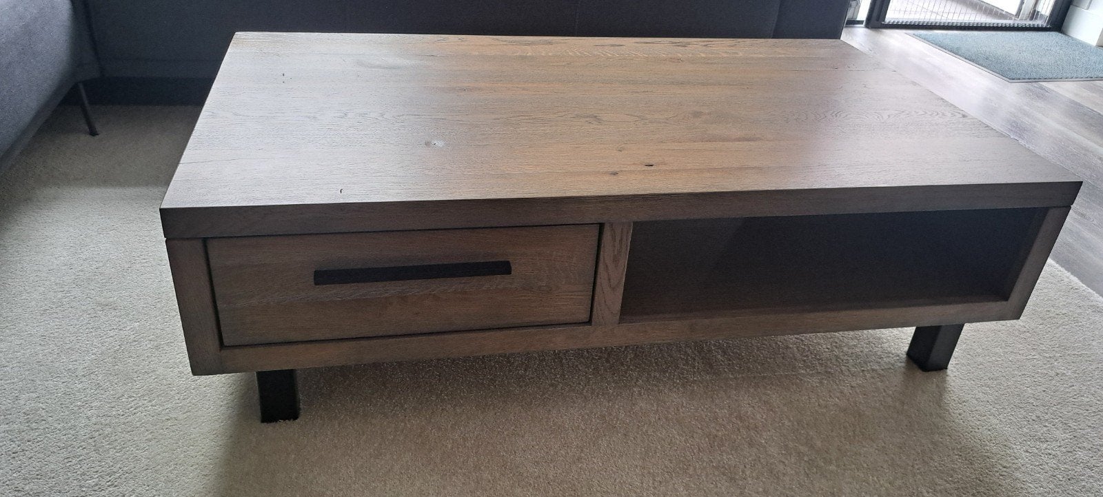 Aleno salontafel 2la/1ov turf, Huis en Inrichting, Ophalen, Gebruikt, 100 tot 150 cm, Modern landelijk