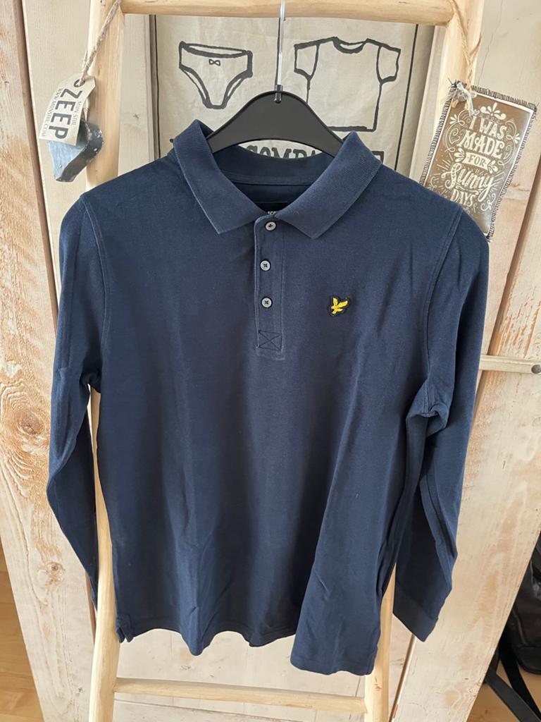 Lyle & Scott shirt lange mouwen donkerblauw, Ophalen of Verzenden, Zo goed als nieuw