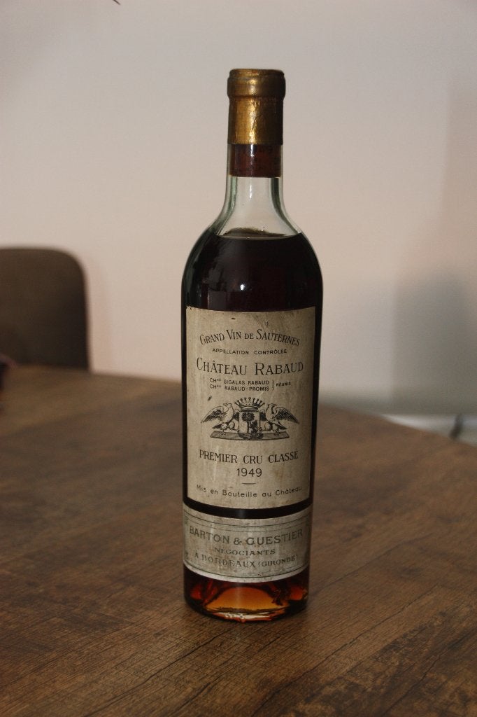 !!!!!   1949  !!! chateau rabaud  sauternes , zeer zeldzaam, Frankrijk, Nieuw, Ophalen of Verzenden, Witte wijn
