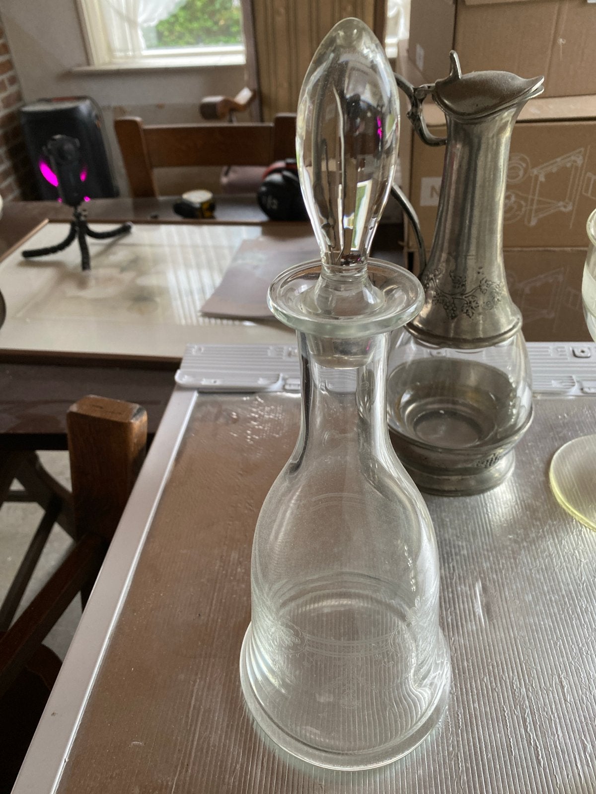 Glazen Karaf met Stop - Elegant en Tijdloos Design, Ophalen of Verzenden