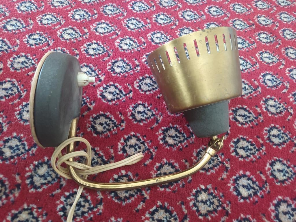 Vintage lampje messing bakeliet, Ophalen of Verzenden
