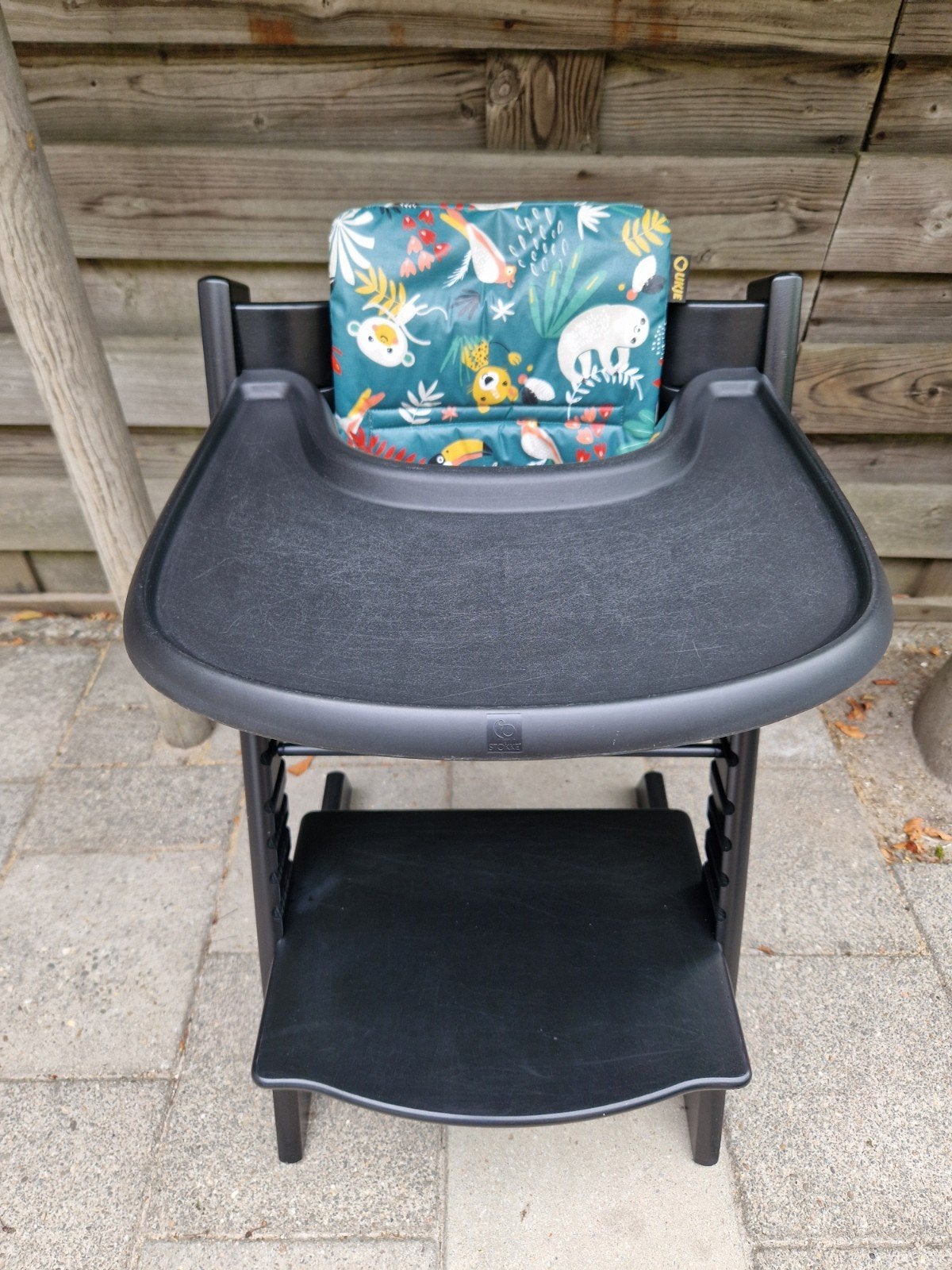 Complete zwarte Stokke Tripp Trapp stoel, Ophalen, Meegroeistoel