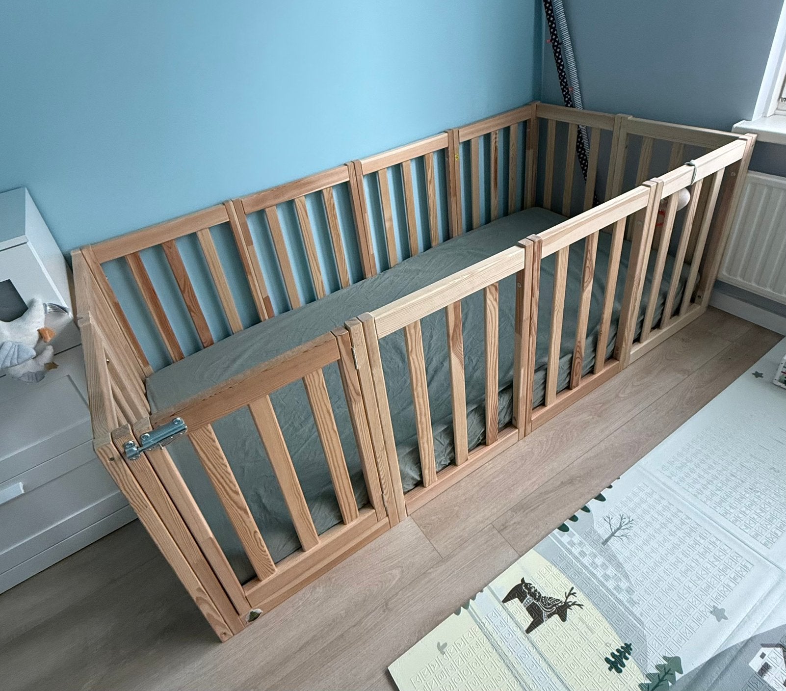 Montessori floor bed frame 200x90 cm, Ophalen, Zo goed als nieuw, 180 cm of meer, 85 tot 100 cm