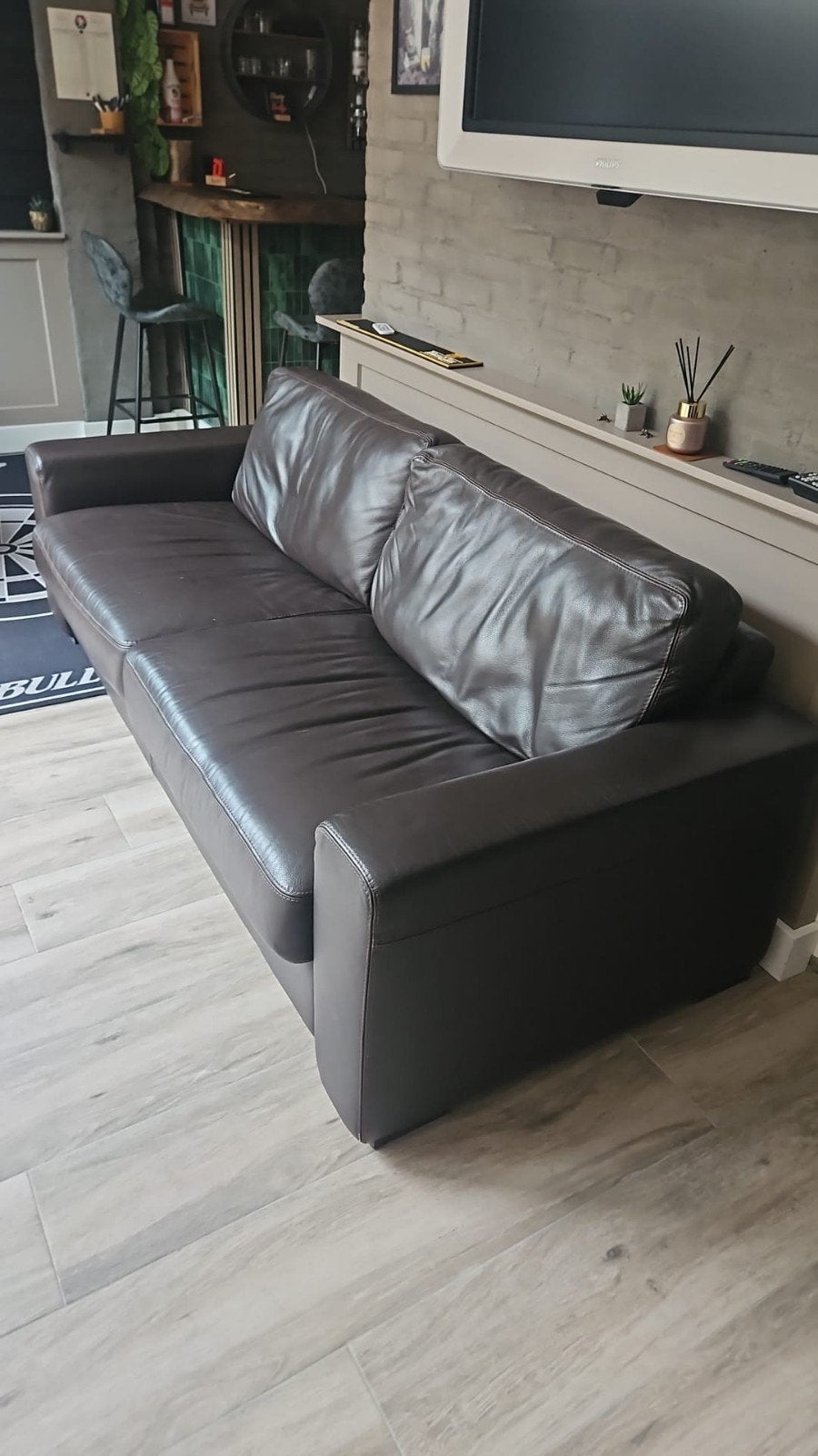 2 leren bankstellen GRATIS, Huis en Inrichting, Slaapkamer | Slaapbanken, 90 cm, Tweepersoons, Ophalen of Verzenden