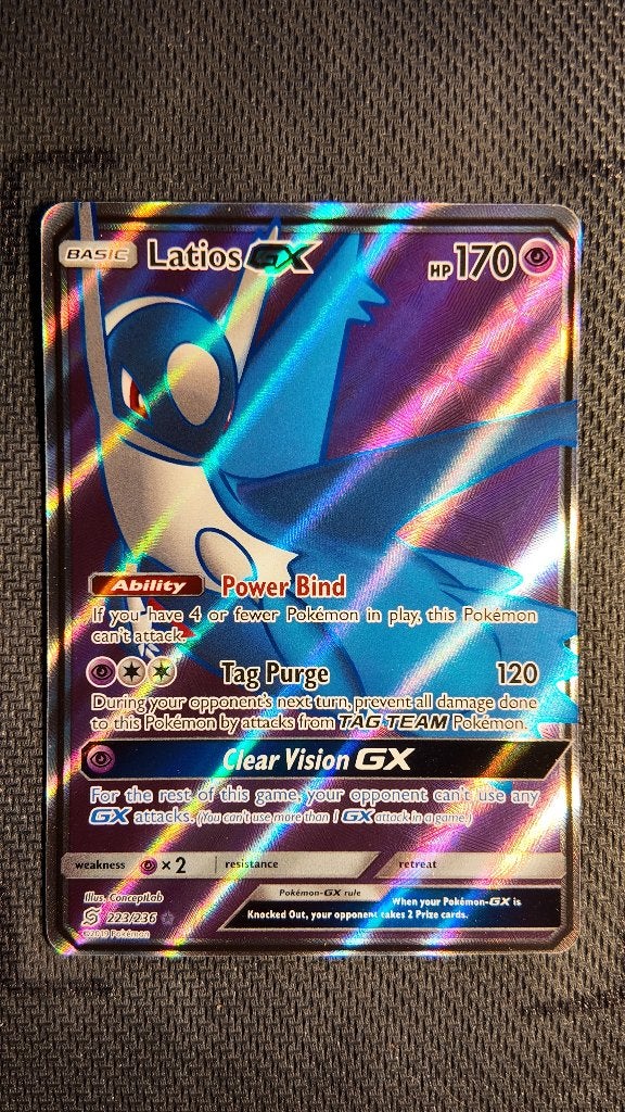 Latios-GX 223 Unified Minds | Pokemon kaart, Ophalen, Zo goed als nieuw, Losse kaart, Foil
