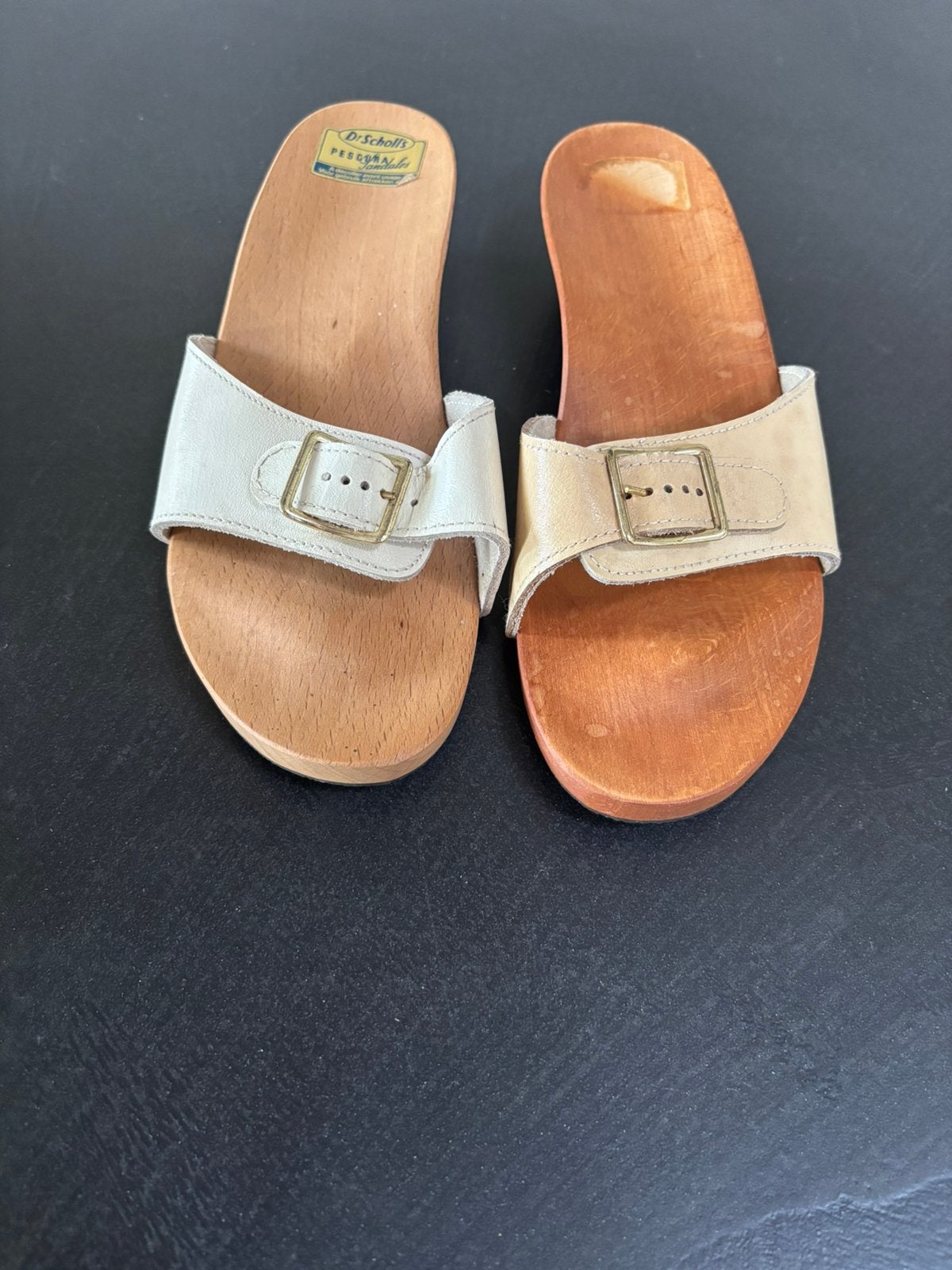 Dr Scholl Pescura sandalen maat 39, Beige, Gedragen, Sandalen of Muiltjes, Ophalen of Verzenden