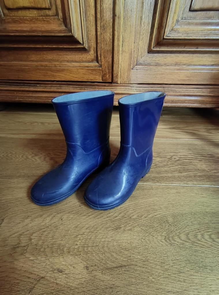 Blauwe regenlaarzen maat 33 van Scapino., Gebruikt, Ophalen of Verzenden, Laarzen, Jongen