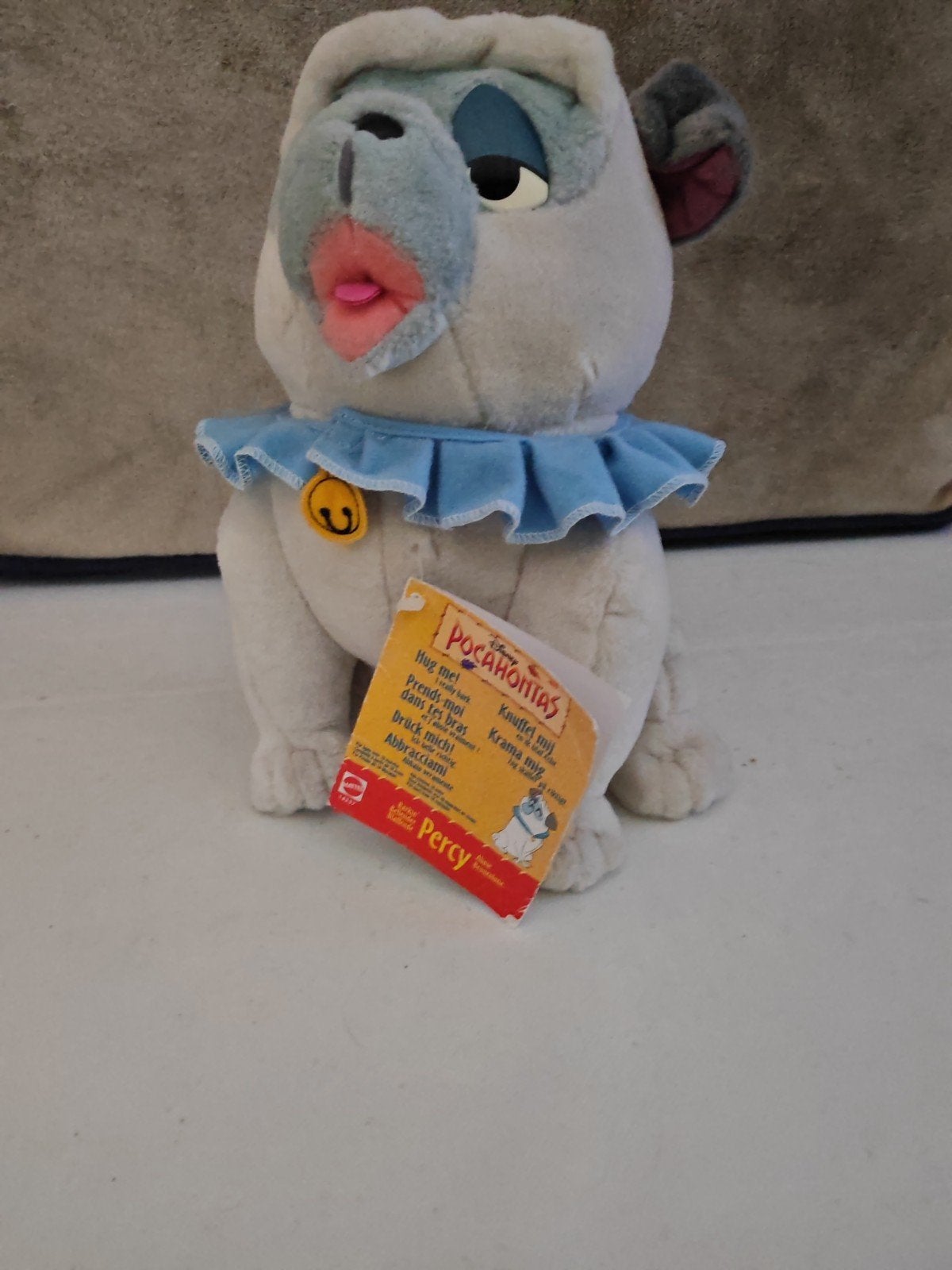 Disney Pocahontas Percy knuffel met label, Disney, Disney, Klein (minder dan 20 cm), Wit