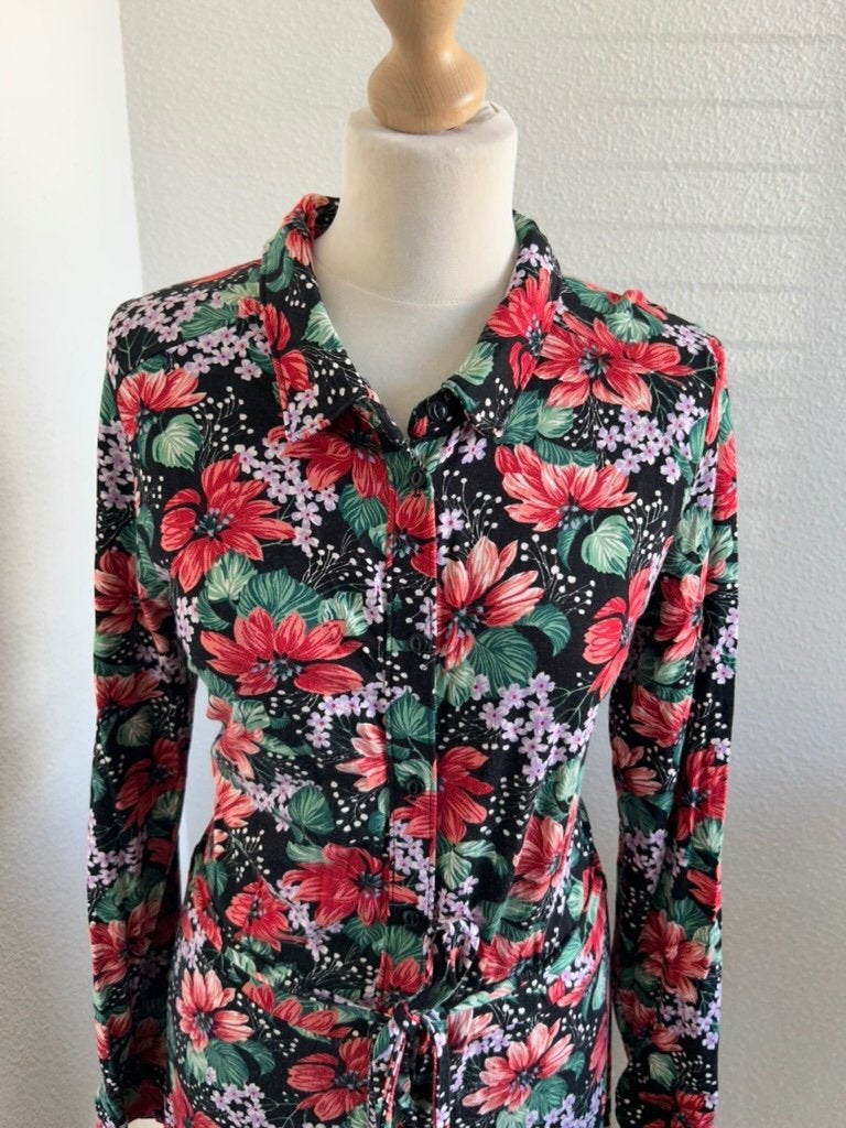 King Louie maat XL Sheeva maxi dress bloemen 3121, Maat 46/48 (XL) of groter, Ophalen of Verzenden, Zo goed als nieuw, King Louie