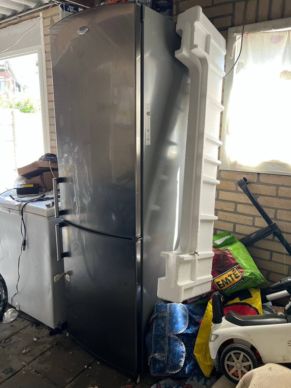 Whirlpool energieklasse A Koel-vriescombinatie, Ophalen, Gebruikt, 200 liter of meer, Met aparte vriezer