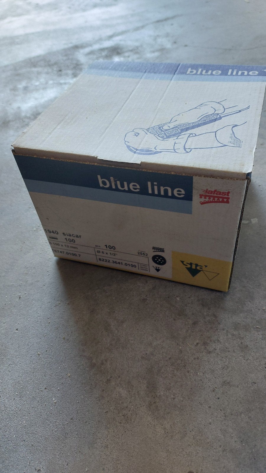 4 dozen. Schuurpapier korrel P100 - Sia Blue Line, Ophalen, Nieuw, Bandschuurmachine