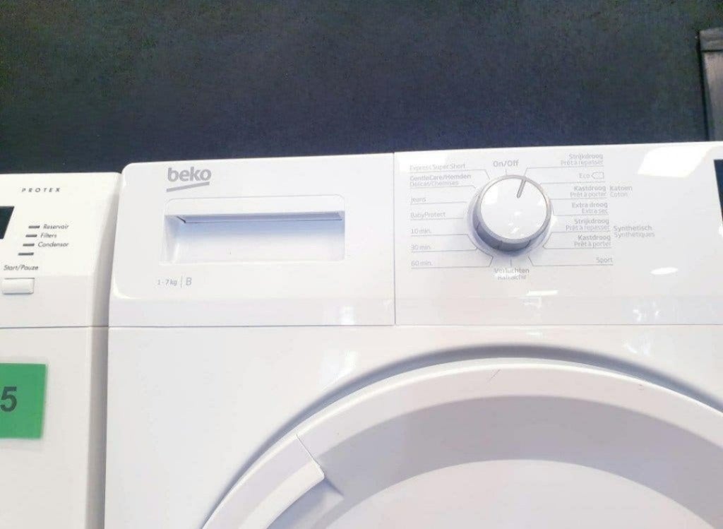 beko condens droger 7kg inc 1 jaar garantie, Ophalen, 6 tot 8 kg, Anti-kreukfase, Zo goed als nieuw
