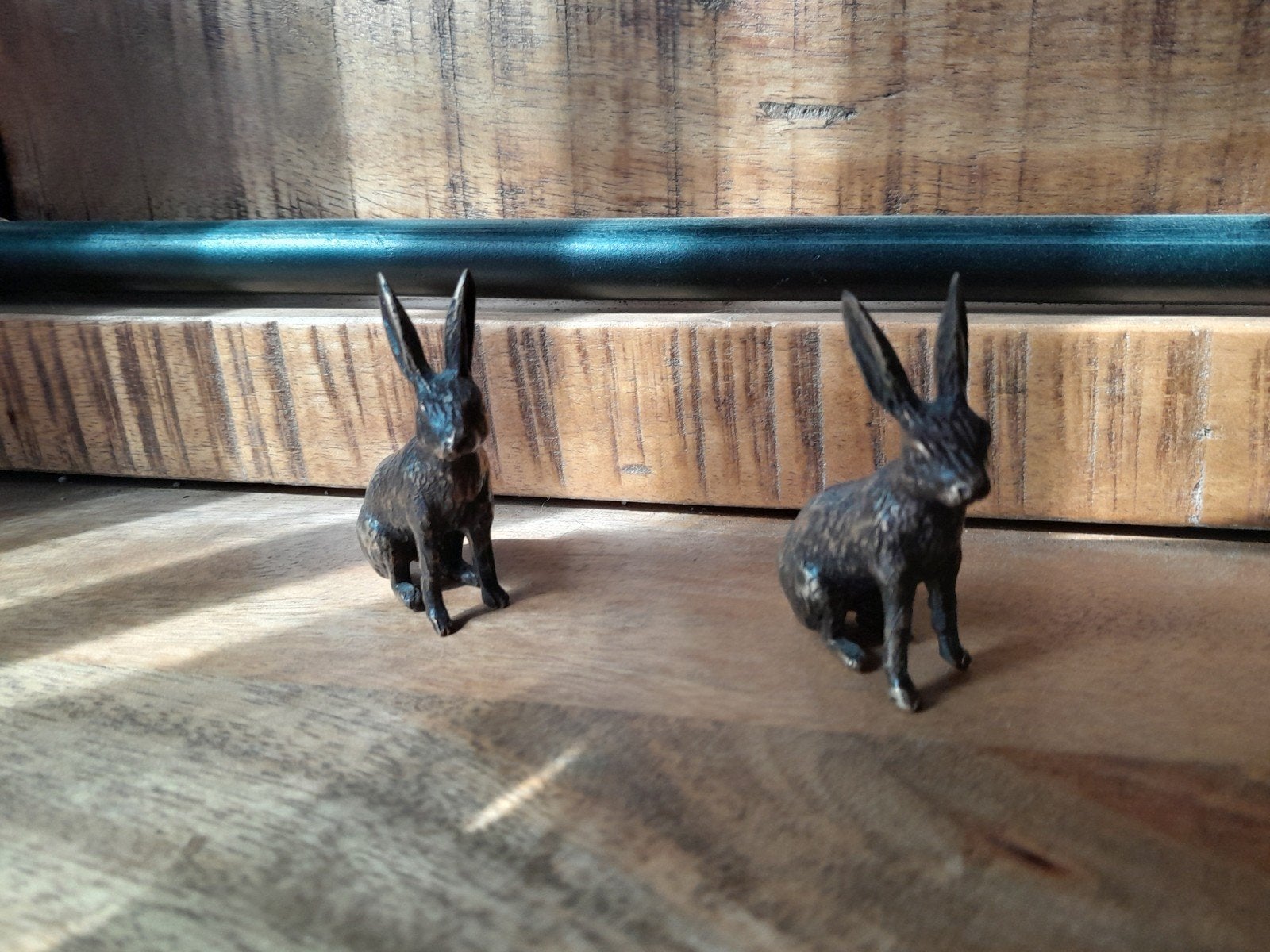 bronzen konijntjes, Ophalen of Verzenden, Zo goed als nieuw, Paard, Beeldje of Figuurtje