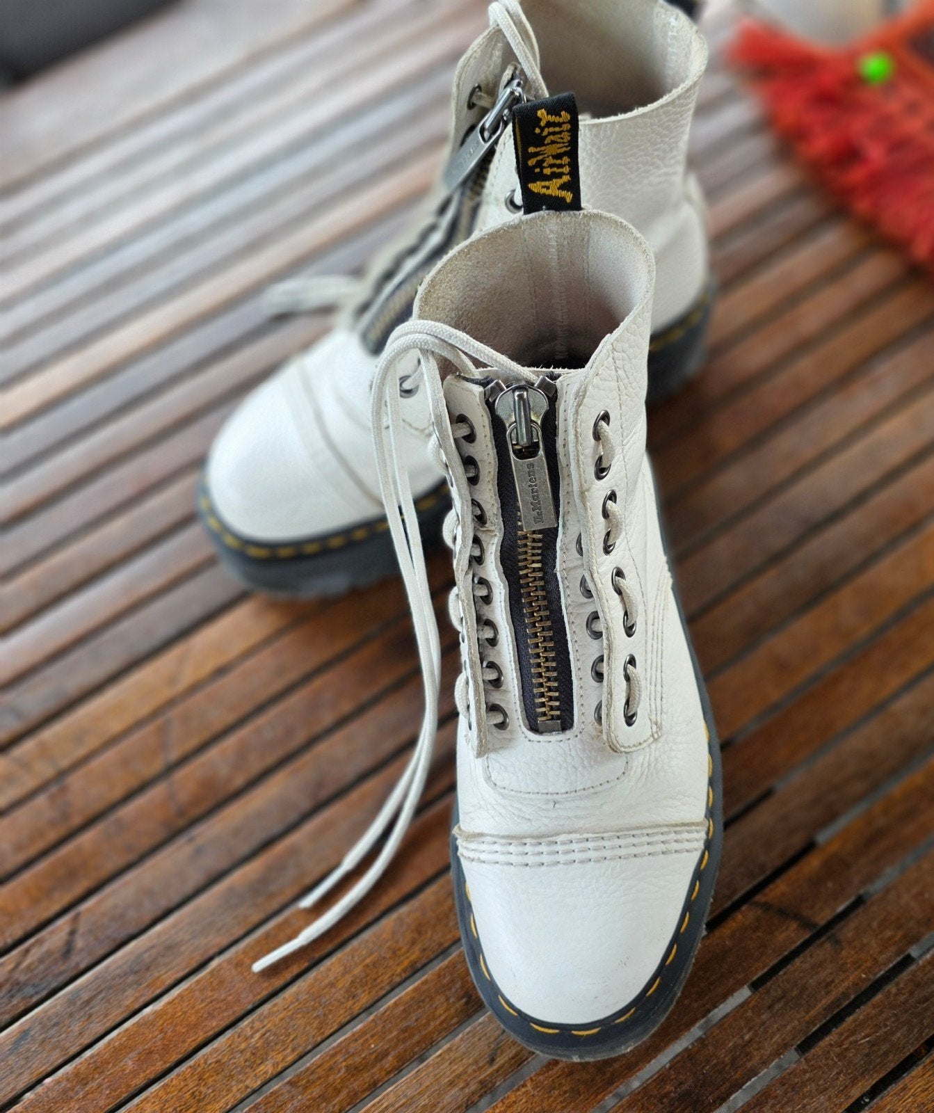 Dr. Martens Sinclair laarzen wit maat 39, Kleding | Dames, Wit, Lage of Enkellaarzen, Ophalen of Verzenden, Dr. Martens