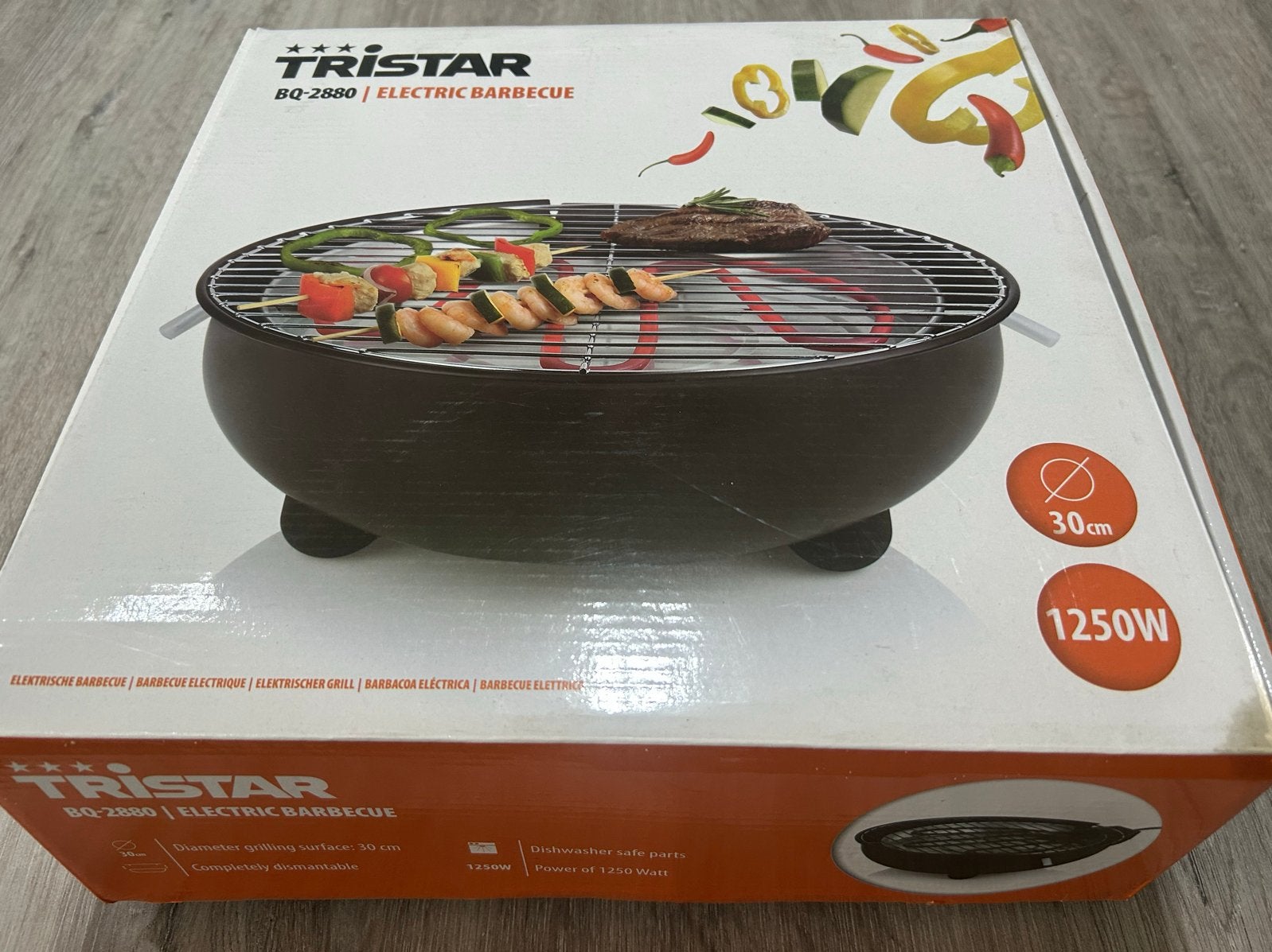 Tristar elektrische BBQ BQ-2880 - Compact en Krachtig, Ophalen of Verzenden, Zo goed als nieuw