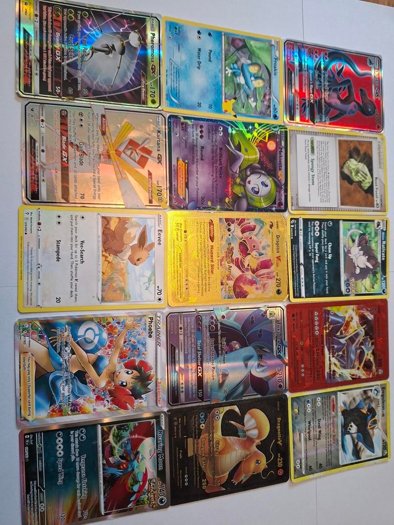 Pokémon Kaarten Collectie - Diverse GX, V en Holo Kaarten, Ophalen of Verzenden, Gebruikt, Meerdere kaarten