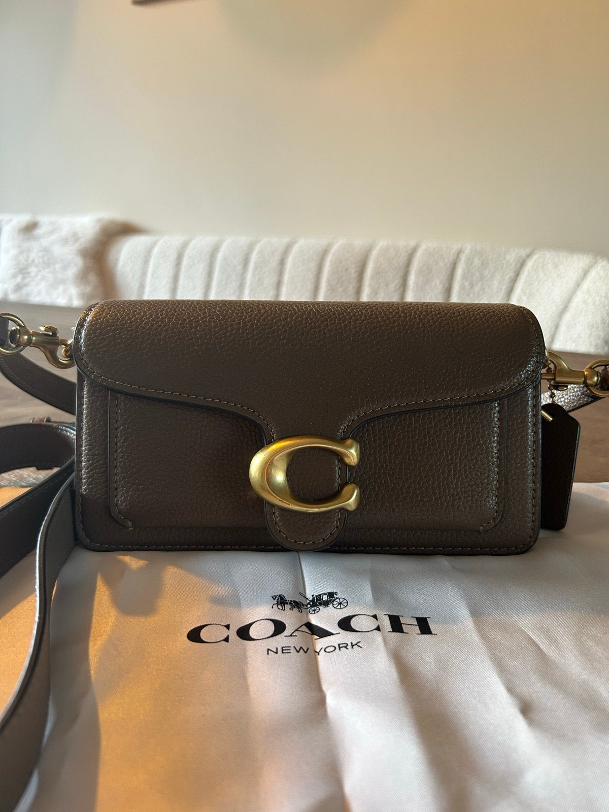 Coach Tabby Shoulder Bag 20 - Zo goed als nieuw, Ophalen, Zo goed als nieuw, Grijs, Schoudertasje