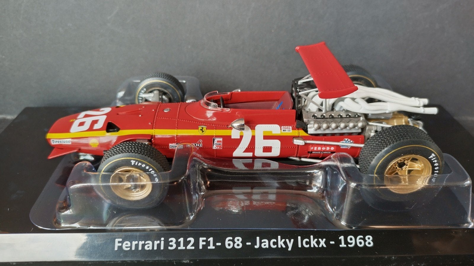 Ferrari 312 F1 68 Jacky Ickx 1968 1:24 Altaya Ixo Pol, Overige merken, Auto, Verzenden, .