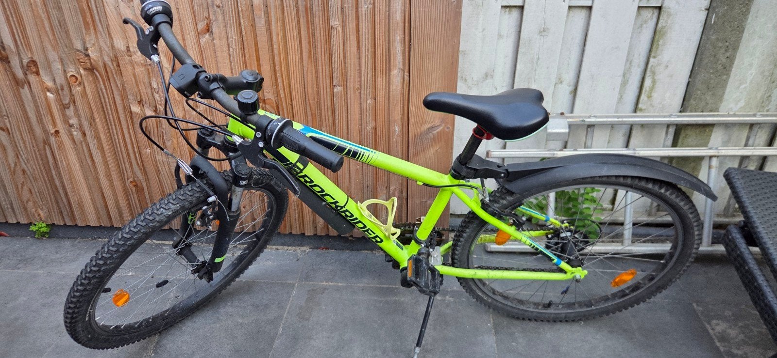 Rockrider ST 500 Mountainbike - Neon Groen, Gebruikt, Velgrem, Versnellingen, Minder dan 49 cm