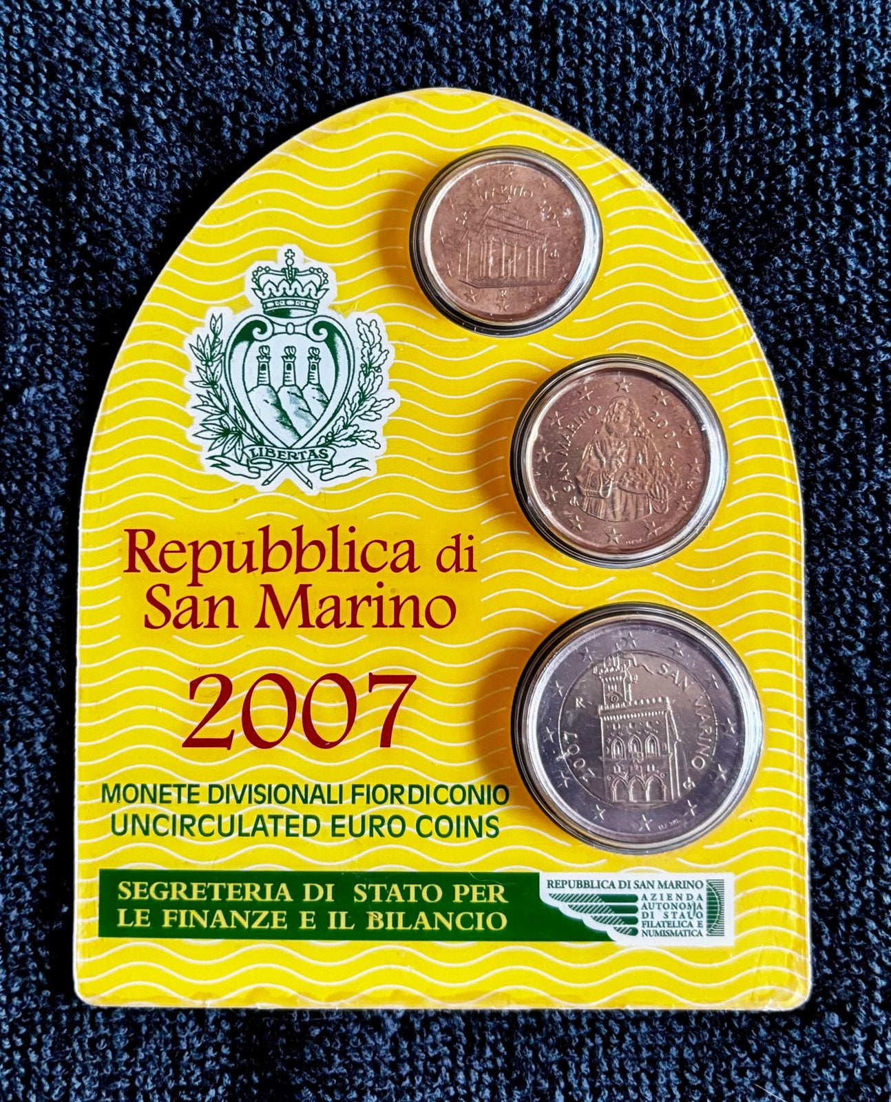 San Marino 2007 ongecirculeerde euromunten set, Verzenden, San Marino, Overige waardes, Setje