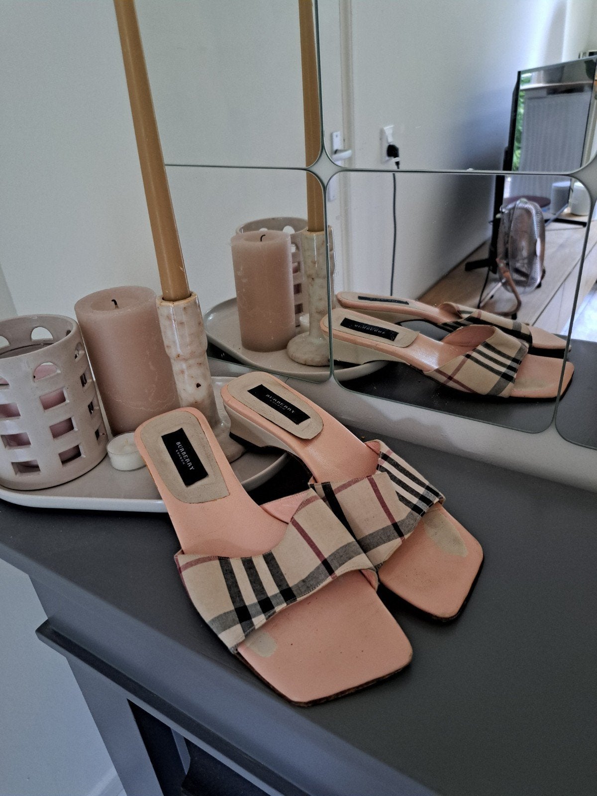 Burberry Hakjes Maat 41, Verzenden, Beige, Sandalen of Muiltjes, Burberry