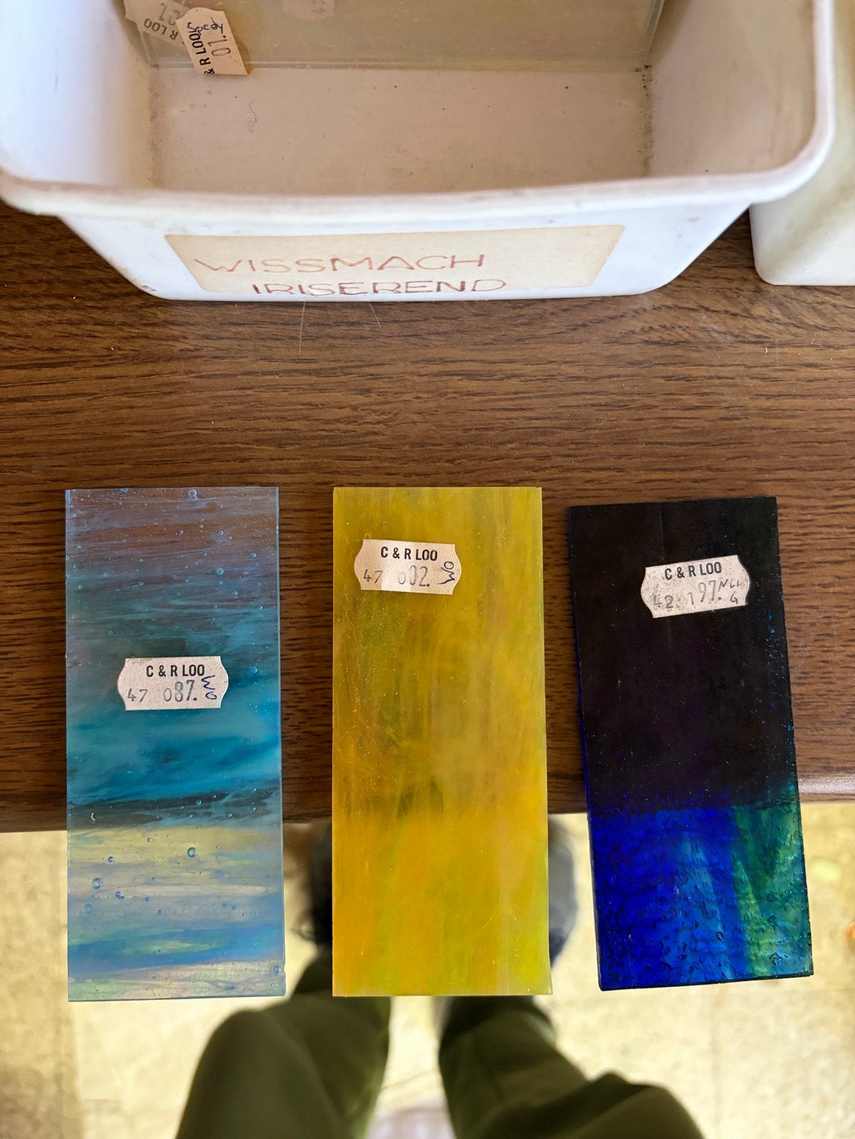 150 glasstalen Wissmach & Armstrong – Tiffany glas, Ophalen of Verzenden, Gebruikt
