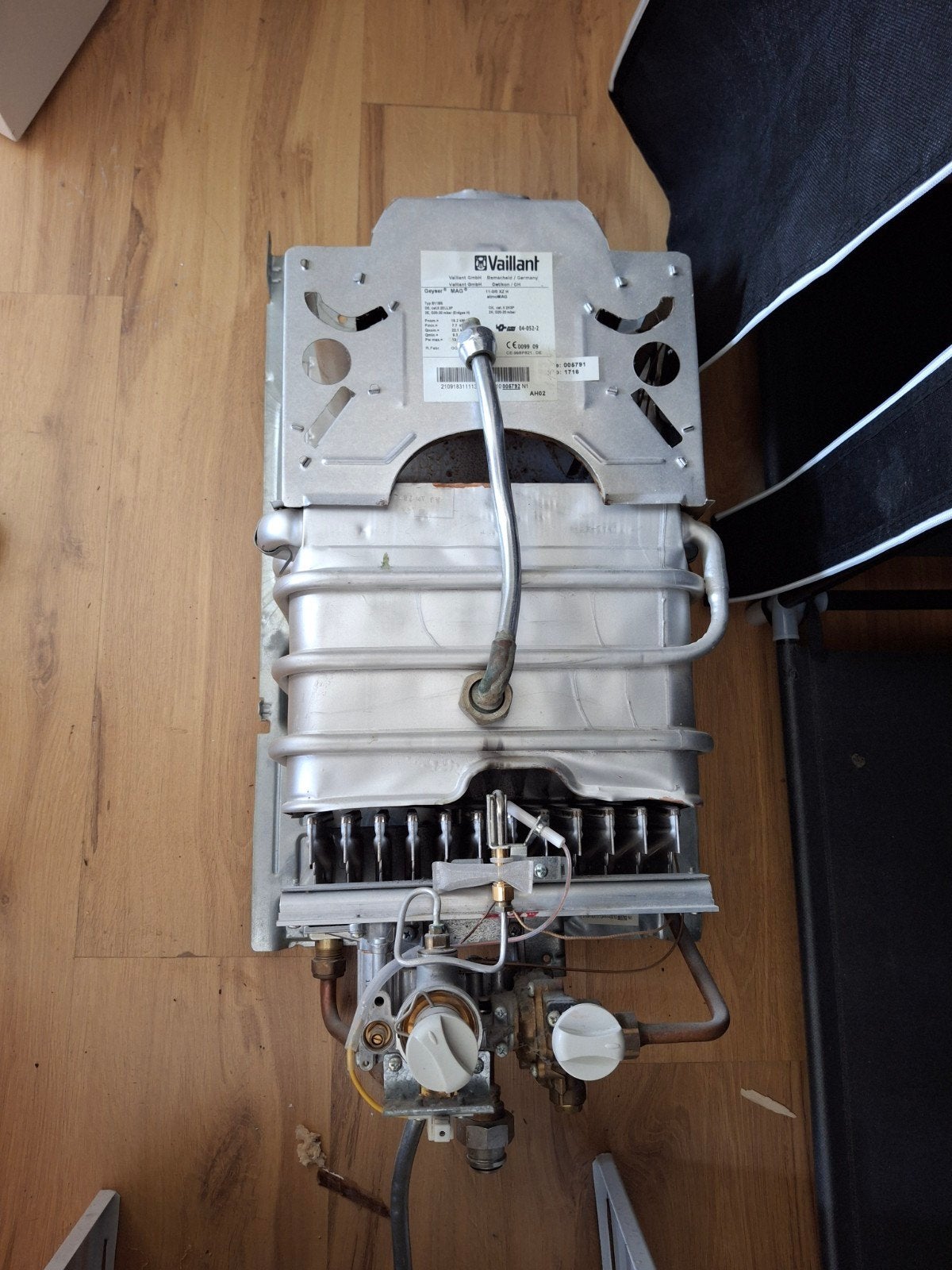 Vaillant Geiser, Ophalen