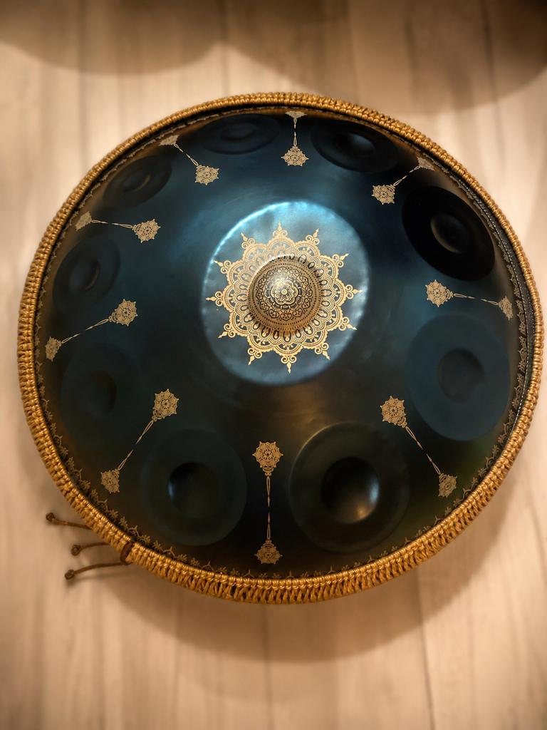 Mandala Blauwe Handpan 56 cm – 10 Noten – Prachtige Klank, Ophalen of Verzenden, Nieuw, Melodische percussie