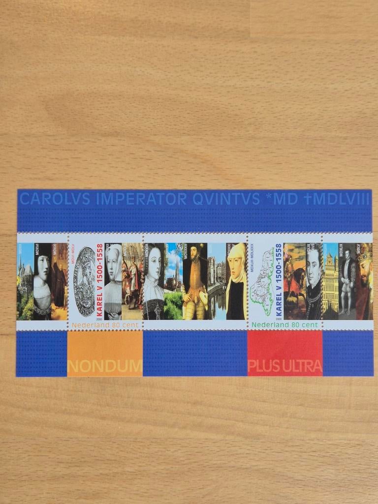 Nederland 2000 Karel V, Postzegels en Munten, Ophalen of Verzenden, Na 1940, Postfris