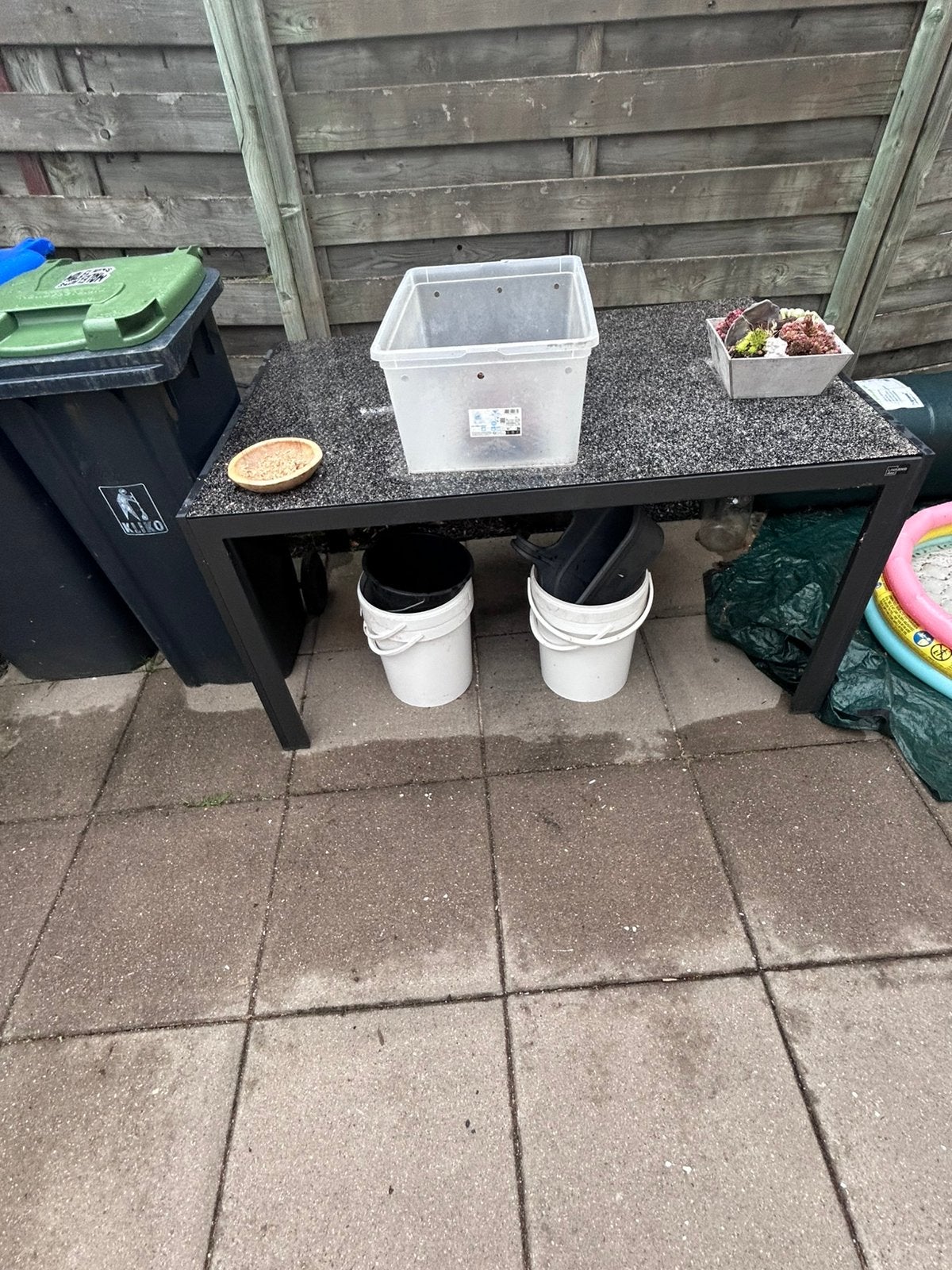 Tuintafel met glasplaat van Livarno(Lidl), Ophalen, Gebruikt, Rechthoekig, Aluminium