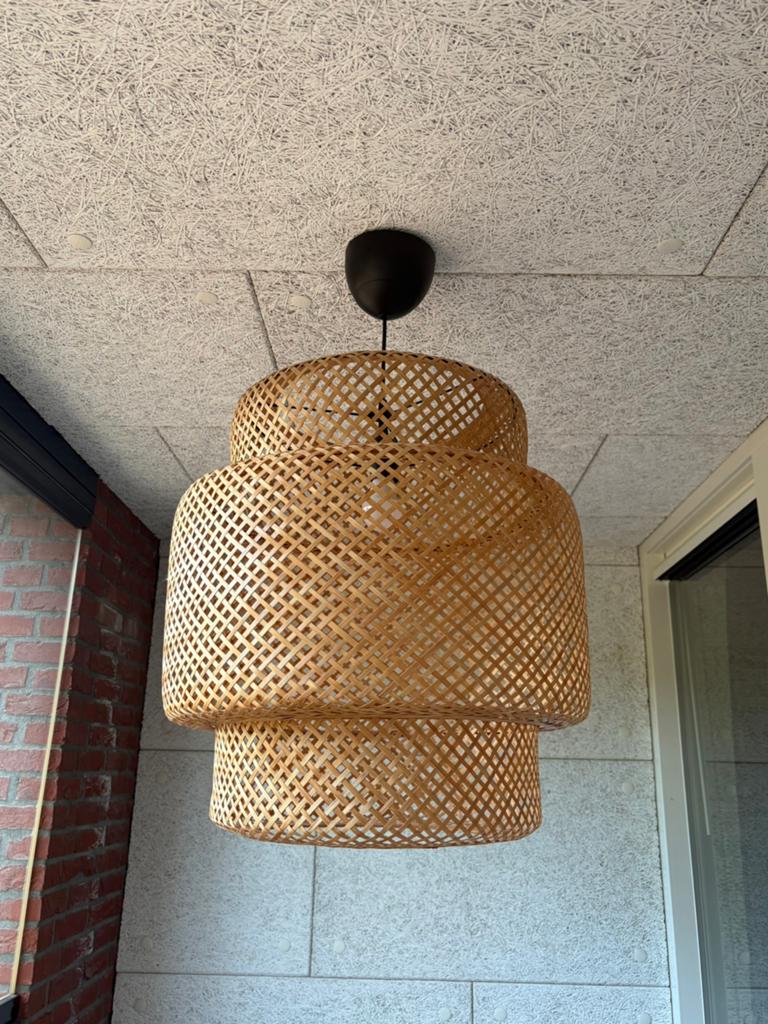 Sinnerlig IKEA hanglamp bamboe, Huis en Inrichting, Bamboe, Ophalen of Verzenden, Zo goed als nieuw, Minder dan 50 cm