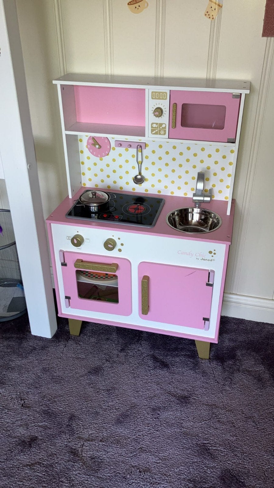 Speelkeuken - Roze Houten Keuken, Ophalen, Zo goed als nieuw, Hout, Speelkeuken
