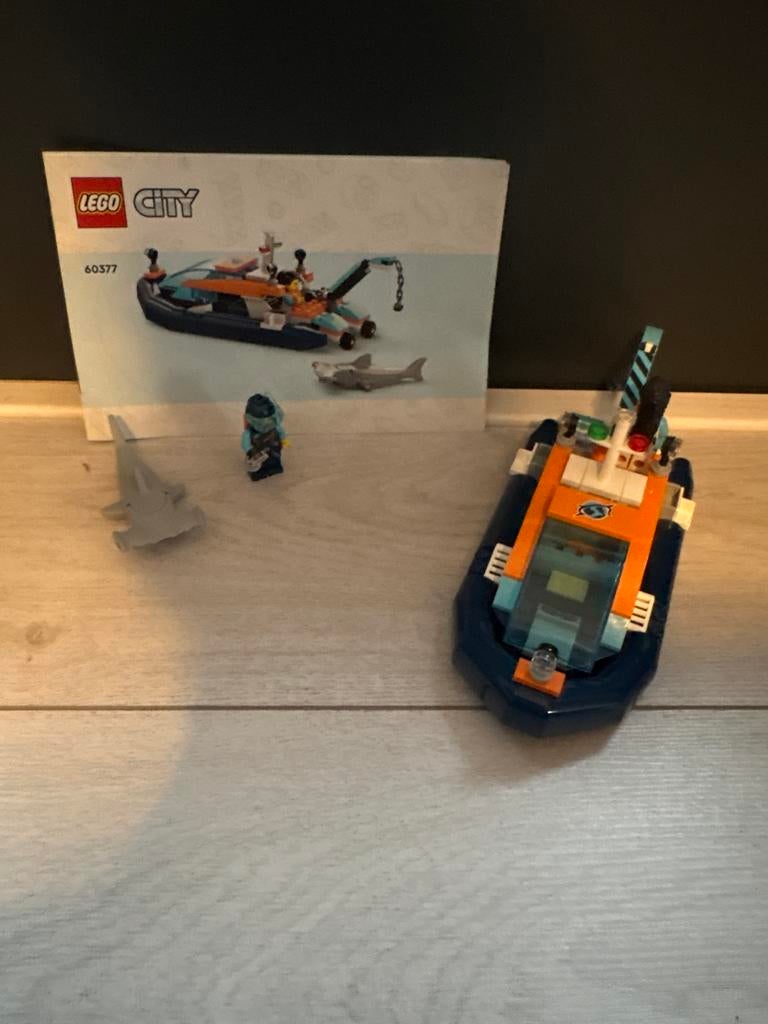 LEGO City Oceaan Onderzoeksschip 60377 met minifiguur, Ophalen, City, Lego, Zo goed als nieuw