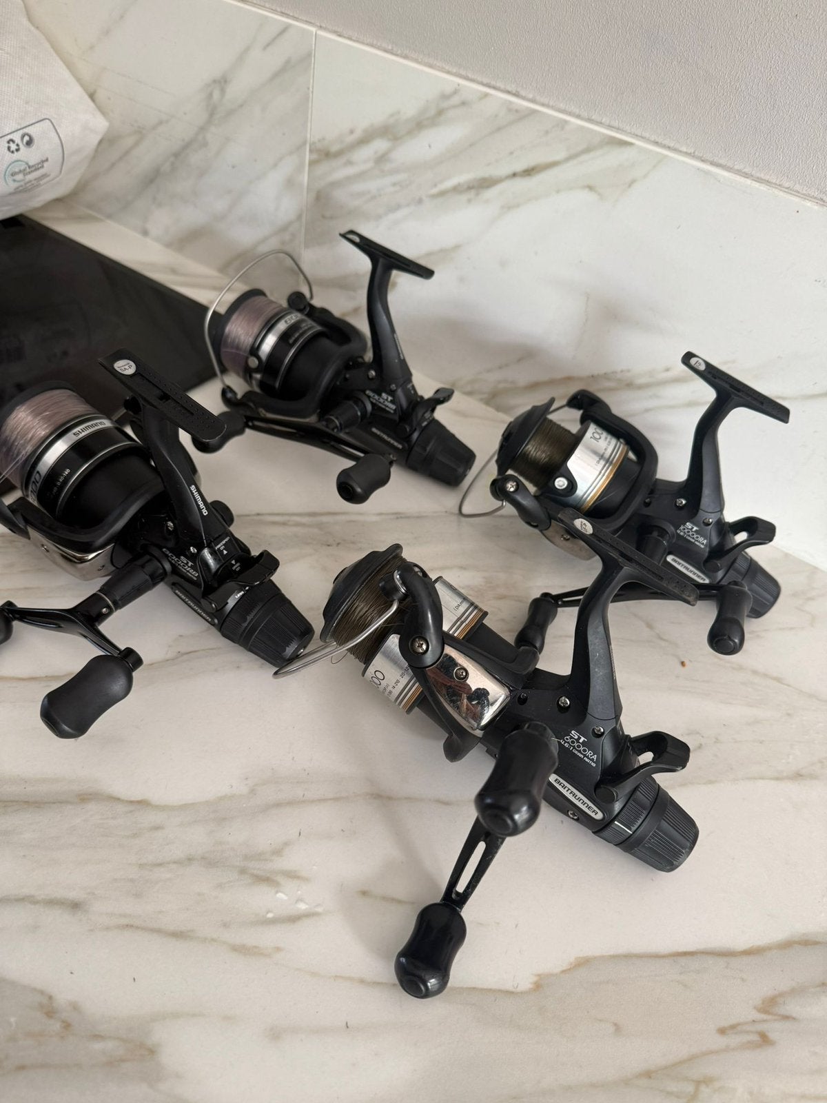 4x Shimano Baitrunner, Watersport en Boten, Ophalen of Verzenden, Zo goed als nieuw, Molen