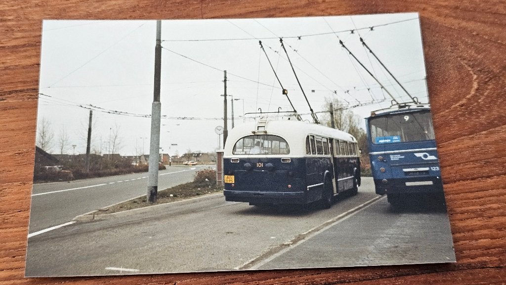 Foto BUS GVA Arnhem Trolleybus 101, Verzenden, Gebruikt, Bus of Metro, Overige typen