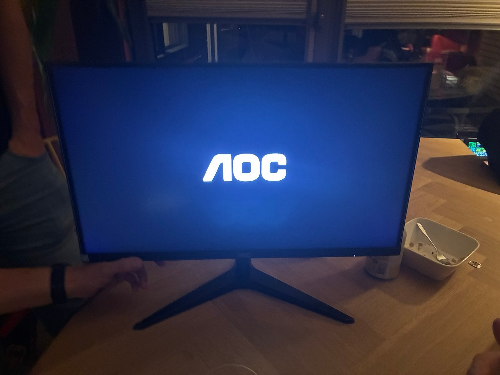 AOC 24B1H Monitor - Werkt perfect, zonder stroomkabels, Computers en Software, Kantelbaar, Full HD, Ophalen of Verzenden, 60 Hz of minder