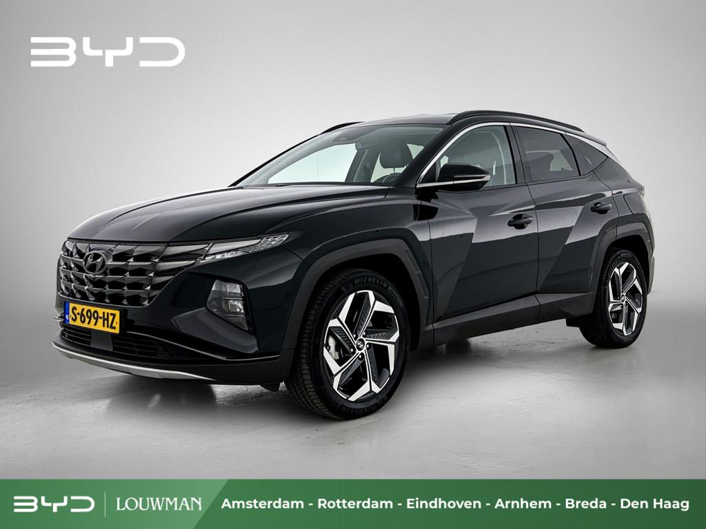 Hyundai Tucson 1.6 T-GDI HEV Premium | Zwart Leder | Eerste, Gebruikt, 4 cilinders, 1650 kg, Zwart