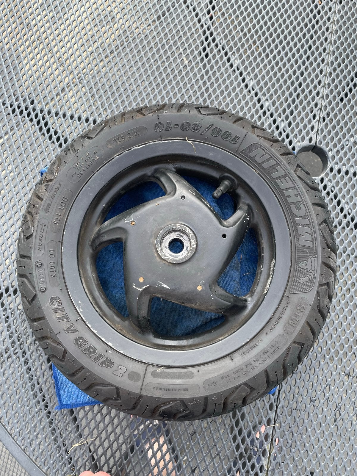 Piaggio Zip SP98 Achtervelg met Michelin City Grip 2 band, Ophalen of Verzenden, Nieuw, Overige typen, Piaggio