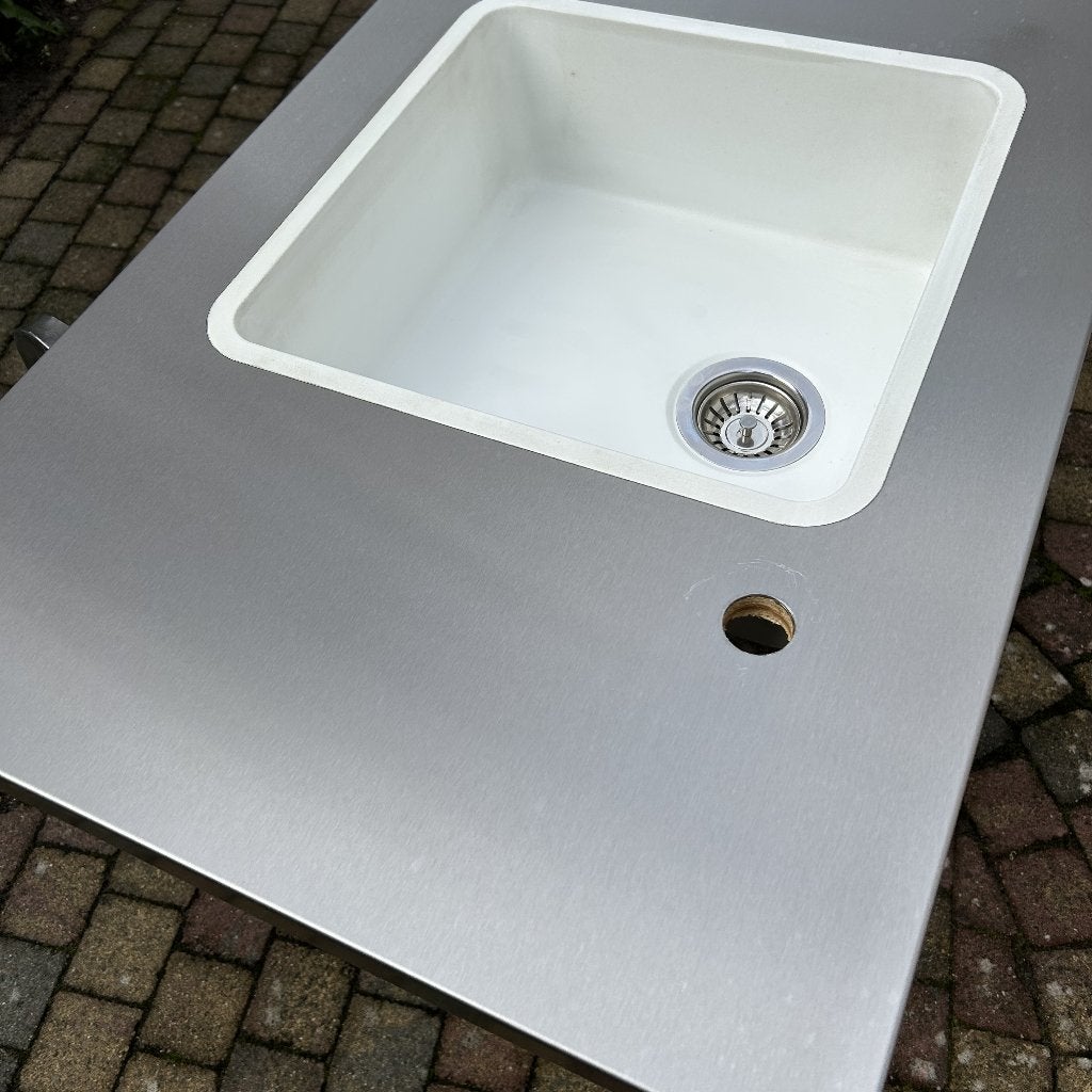 RVS Aanrechtblad, Huis en Inrichting, Keuken | Keukenelementen, Ophalen, Nieuw, Minder dan 100 cm, 50 tot 75 cm