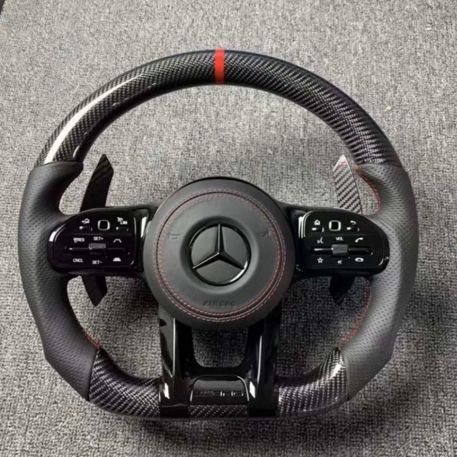 Mercedes-Benz AMG Carbon Stuurwiel met Rode Markering, Ophalen of Verzenden, Nieuw, Mercedes-Benz